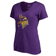 Minnesota Vikings Women's X-Ray Slim Fit V-Neck T-Shirt - Purple T-shirts