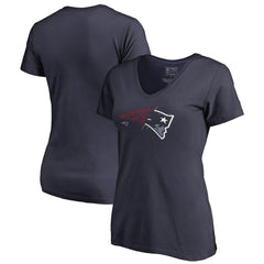 New England Patriots Women's X-Ray V-Neck T-Shirt - Navy T-shirts