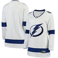 Tampa Bay Lightning Fanatics Women's Away Breakaway Jersey - White | US 3009296