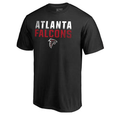 Atlanta Falcons Iconic Collection Fade Out T-Shirt - Black T-shirts