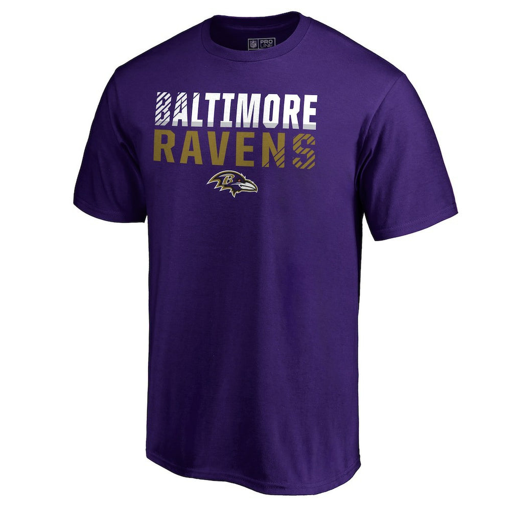 Baltimore Ravens Iconic Collection Fade Out T-Shirt - Purple T-shirts