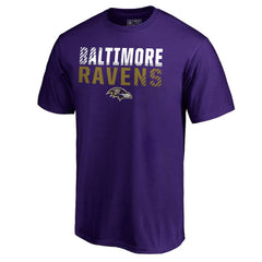 Baltimore Ravens Iconic Collection Fade Out T-Shirt - Purple T-shirts