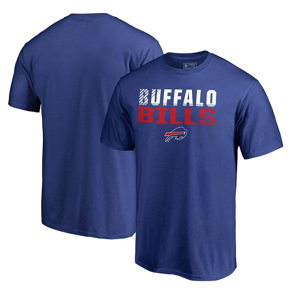 Buffalo Bills Iconic Collection Fade Out T-Shirt - Royal T-shirts