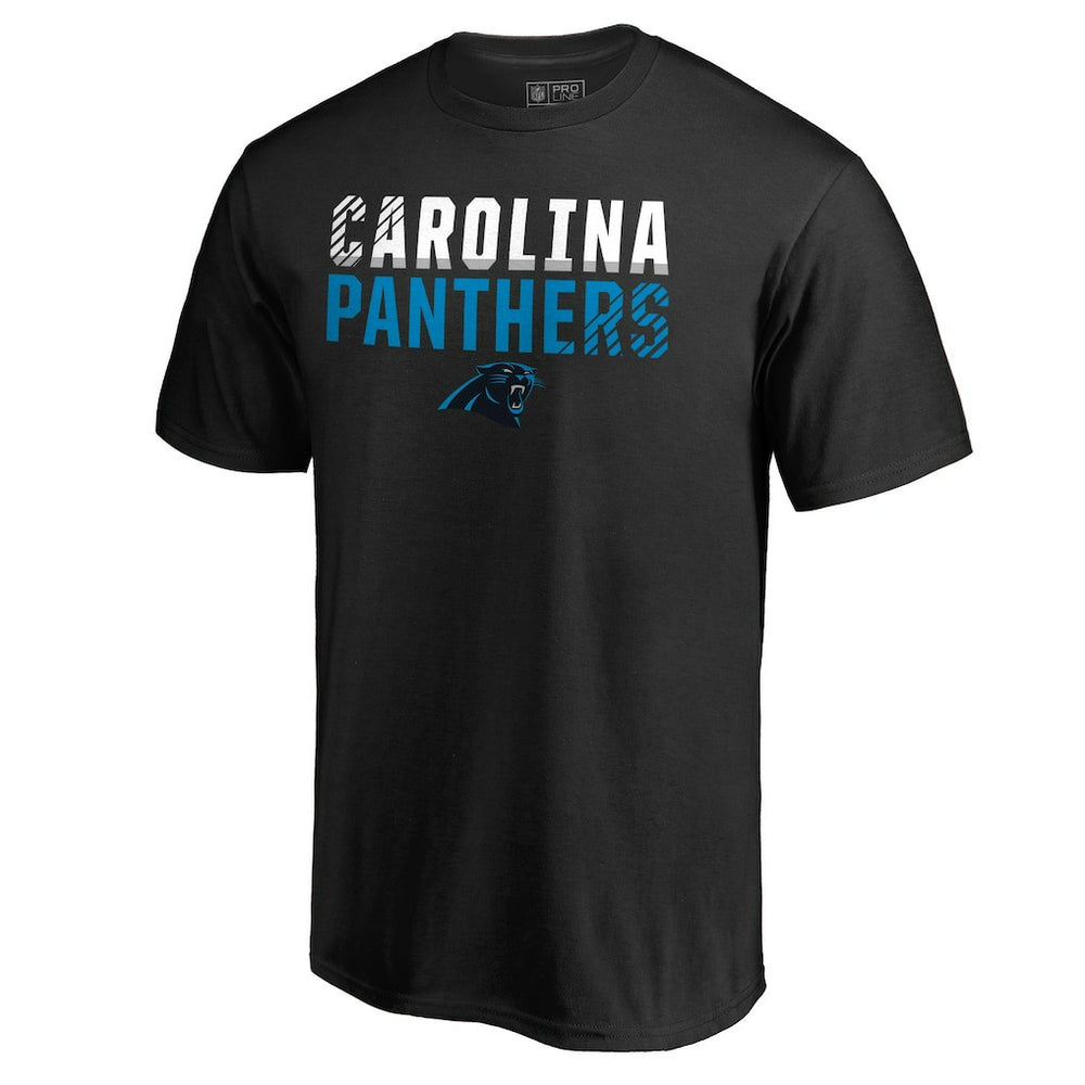 Carolina Panthers Iconic Collection Fade Out T-Shirt - Black T-shirts