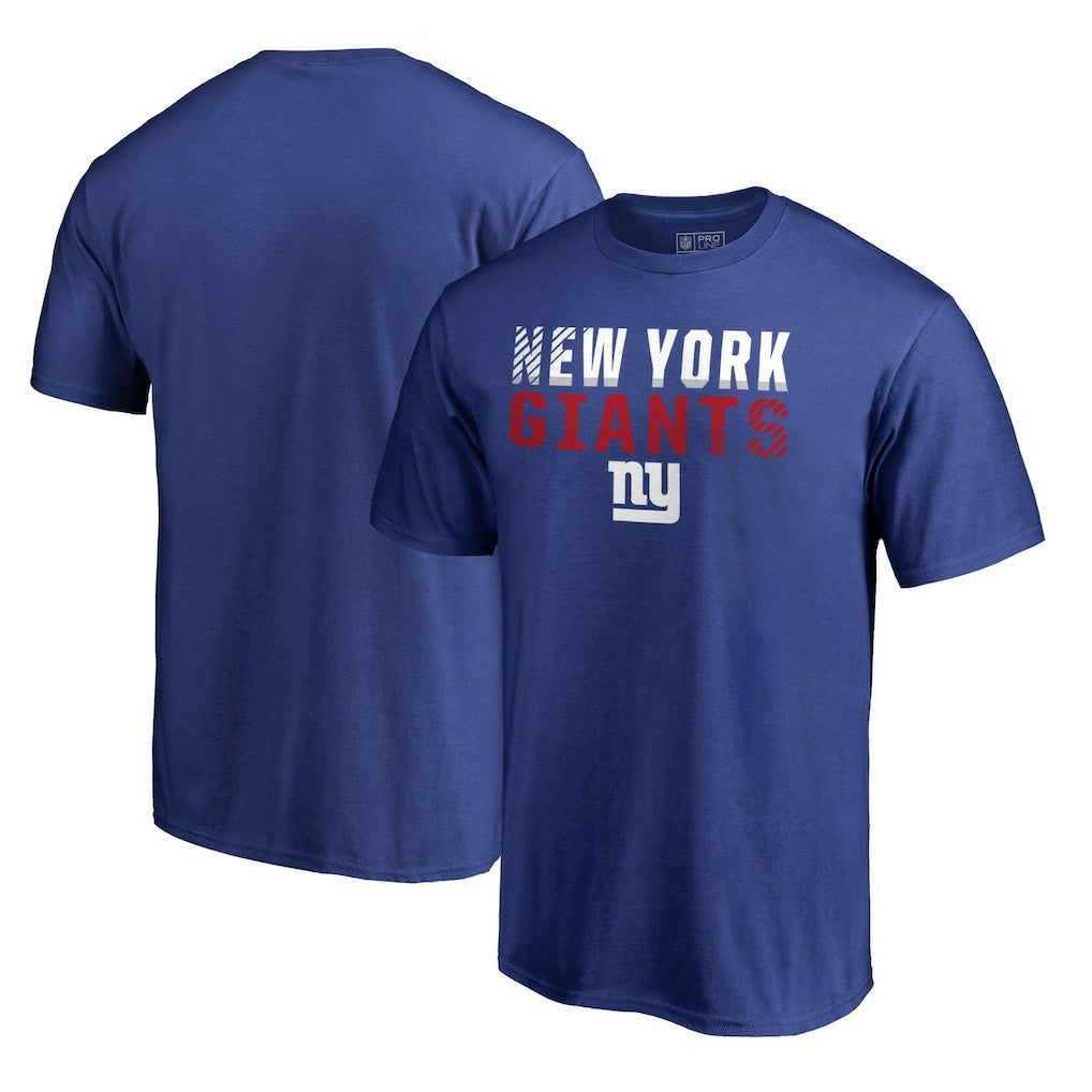 New York Giants Iconic Collection Fade Out T-Shirt - Royal T-shirts