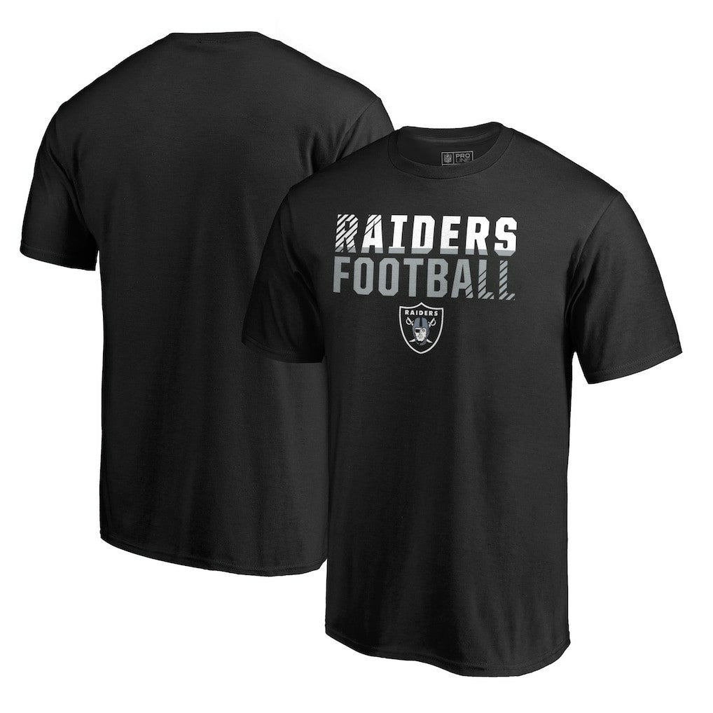 Las Vegas Raiders Iconic Collection Fade Out T-Shirt - Black T-shirts