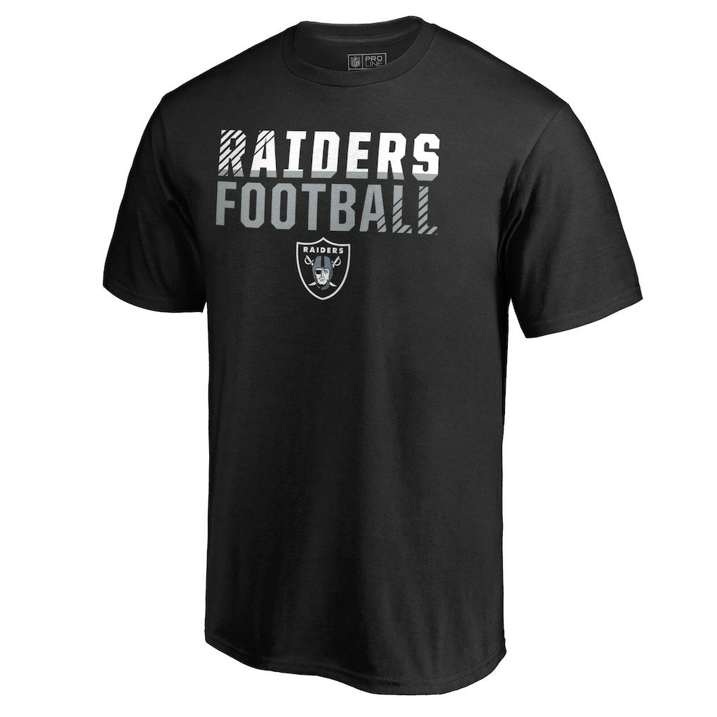 Las Vegas Raiders Iconic Collection Fade Out T-Shirt - Black T-shirts