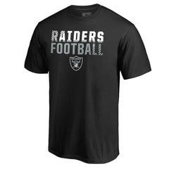 Las Vegas Raiders Iconic Collection Fade Out T-Shirt - Black T-shirts