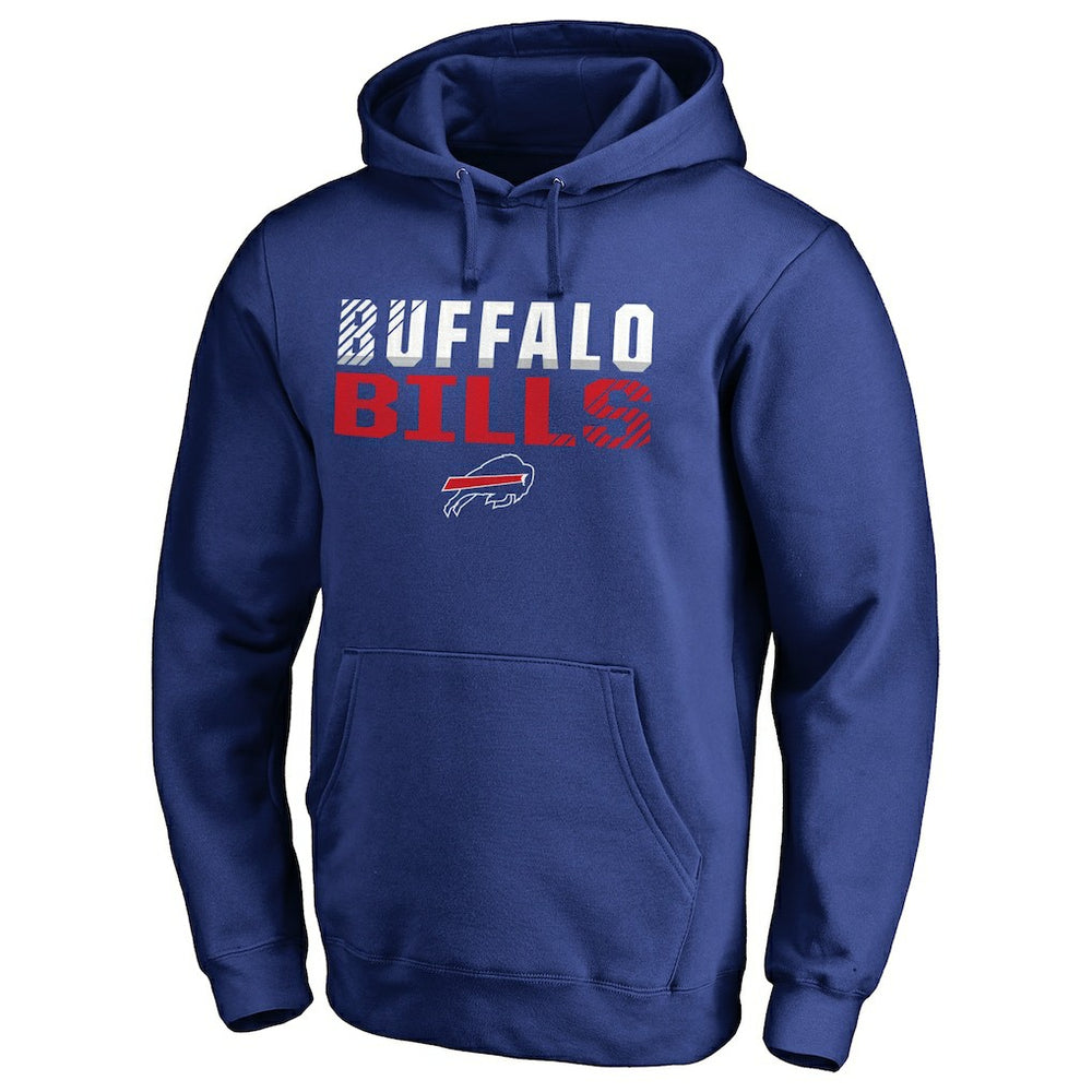 Buffalo Bills Iconic Collection Fade Out Pullover Hoodie - Royal Hoodies