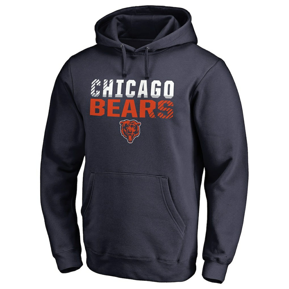 Chicago Bears Iconic Collection Fade Out Pullover Hoodie - Navy Hoodies