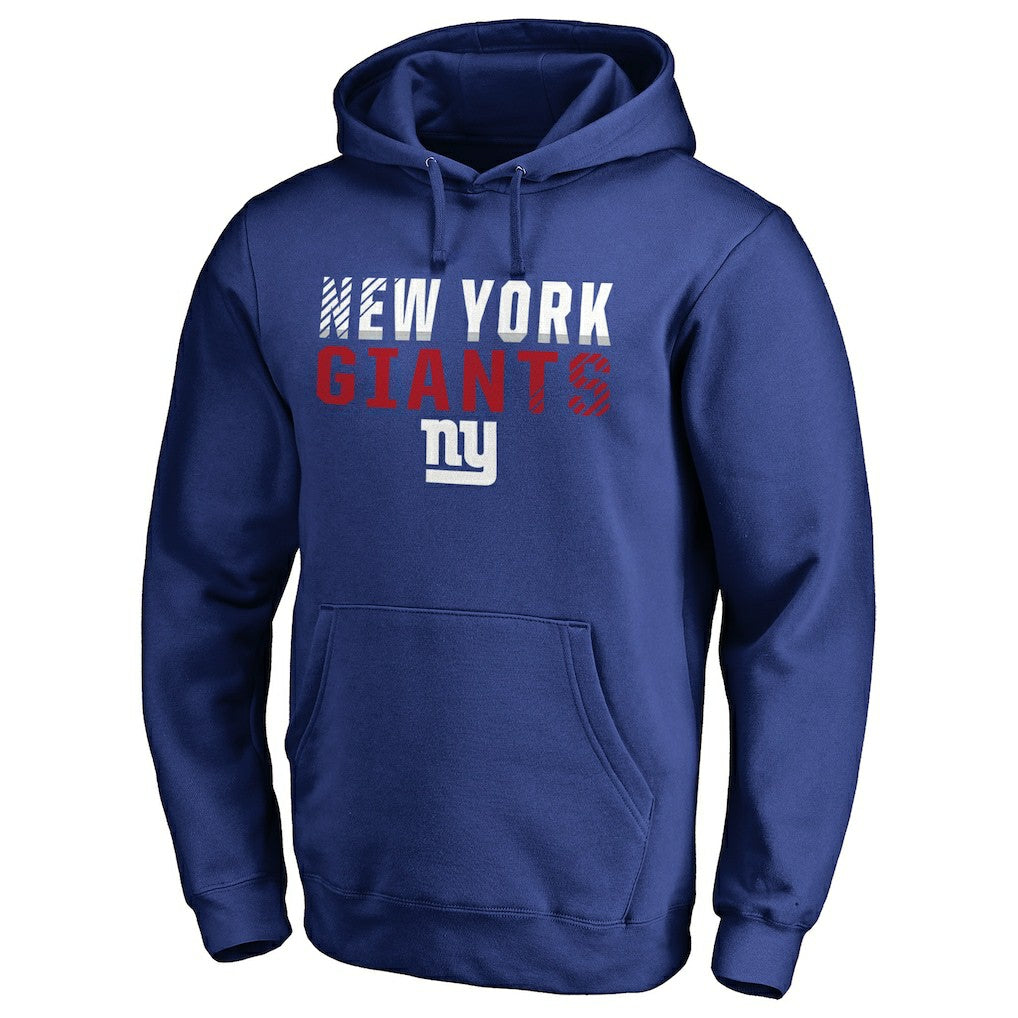 New York Giants Iconic Collection Fade Out Pullover Hoodie - Royal Hoodies