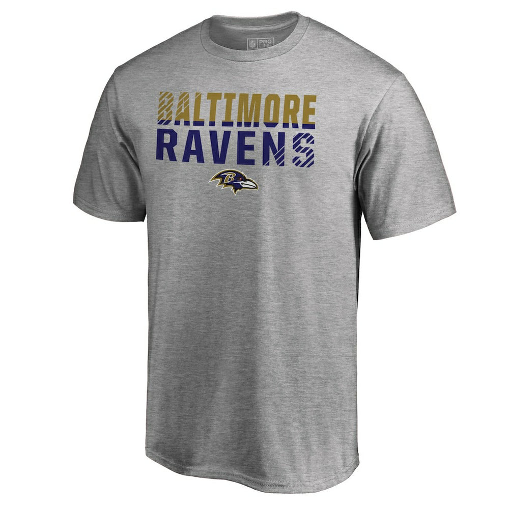 Baltimore Ravens Iconic Collection Fade Out T-Shirt - Ash T-shirts