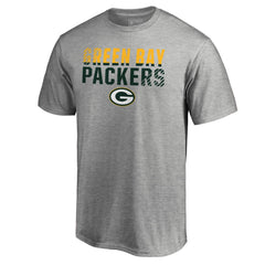 Green Bay Packers Iconic Collection Fade Out T-Shirt II - Heathered Gray T-shirts