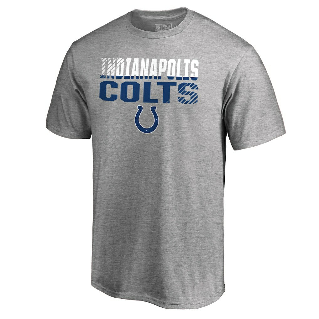 Indianapolis Colts Iconic Collection Fade Out T-Shirt - Ash T-shirts