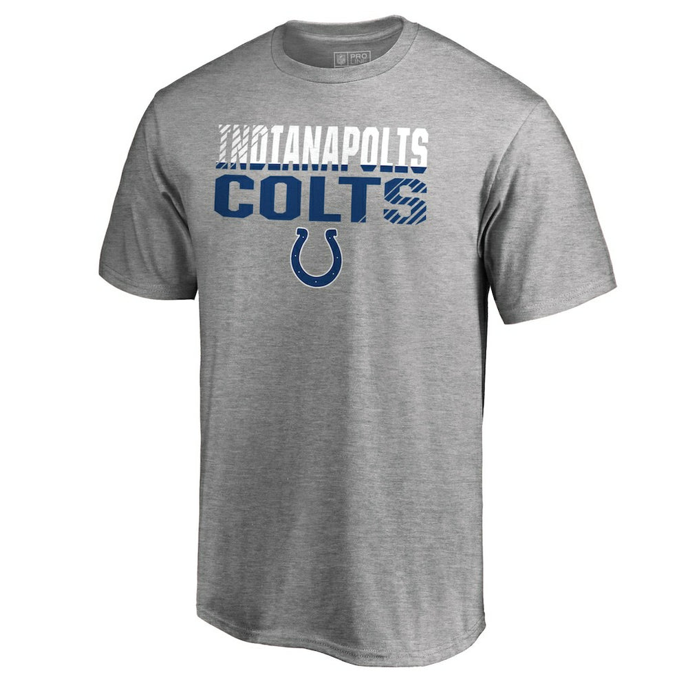 Indianapolis Colts Iconic Collection Fade Out T-Shirt - Ash T-shirts