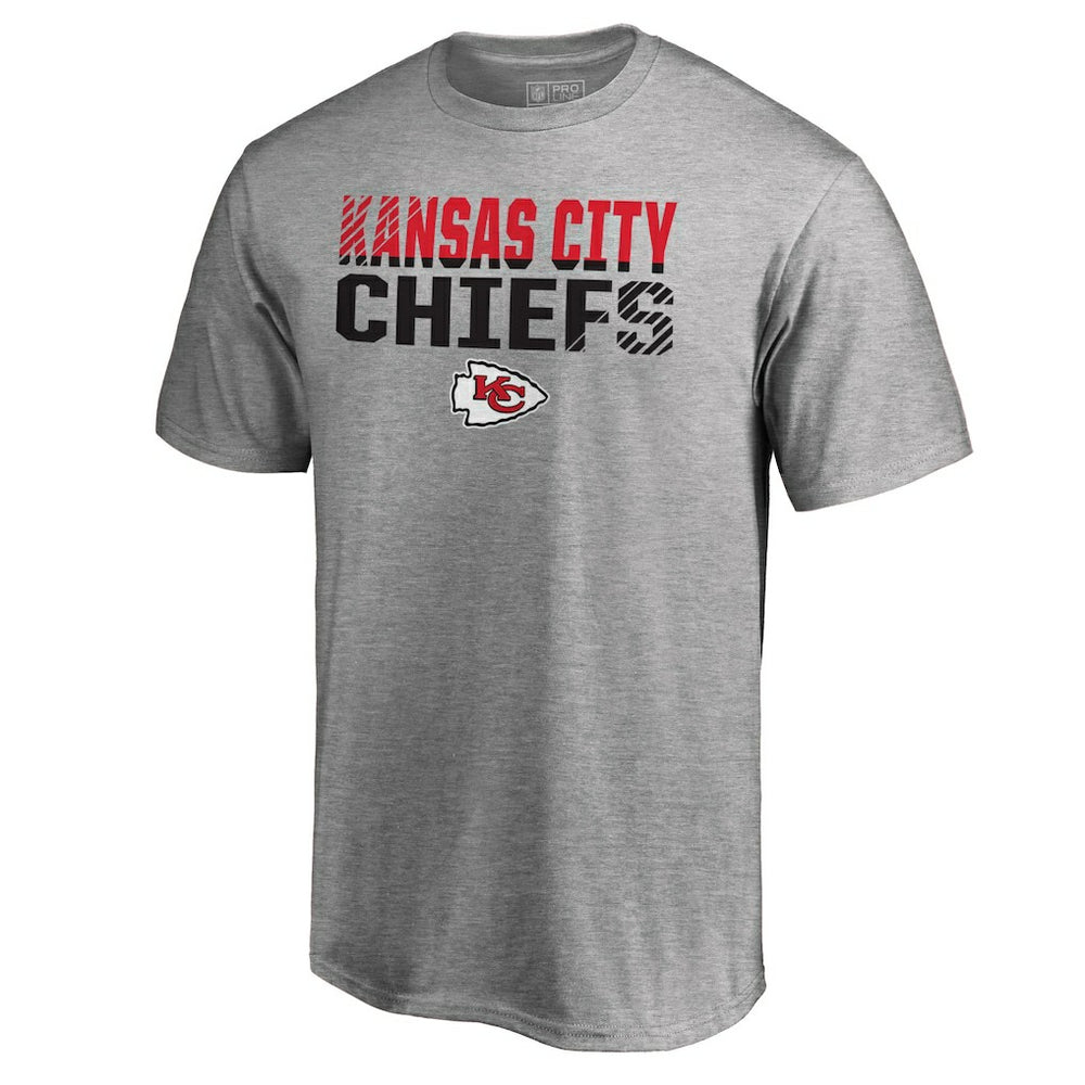 Kansas City Chiefs Iconic Collection Fade Out T-Shirt II - Heather Gray T-shirts