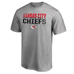 Kansas City Chiefs Iconic Collection Fade Out T-Shirt II - Heather Gray T-shirts