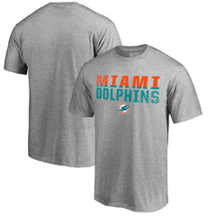 Miami Dolphins Iconic Collection Fade Out T-Shirt - Ash T-shirts