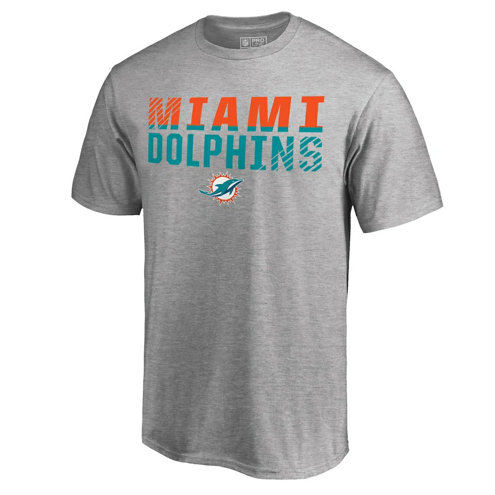 Miami Dolphins Iconic Collection Fade Out T-Shirt - Ash T-shirts