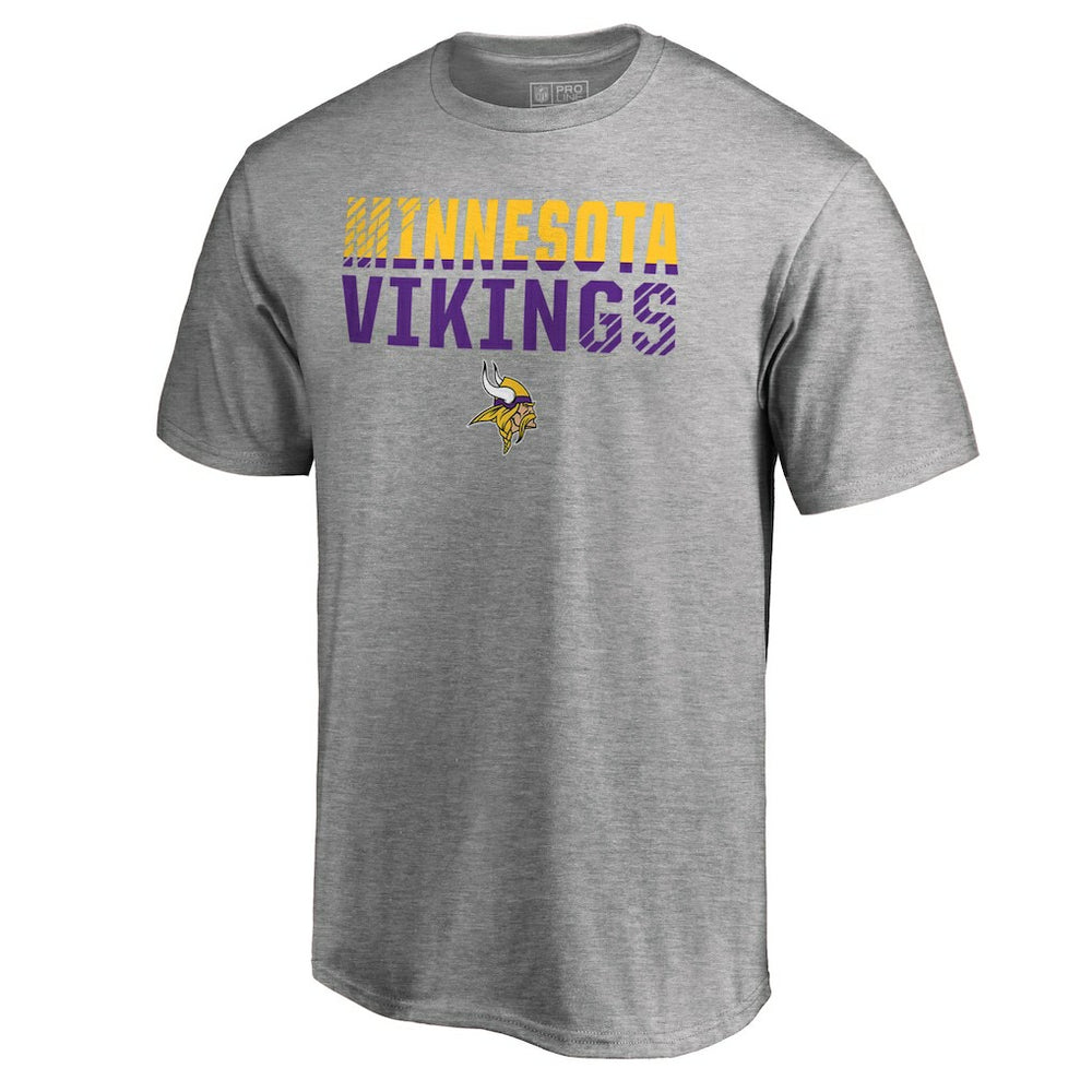 Minnesota Vikings Iconic Collection Fade Out T-Shirt - Ash T-shirts