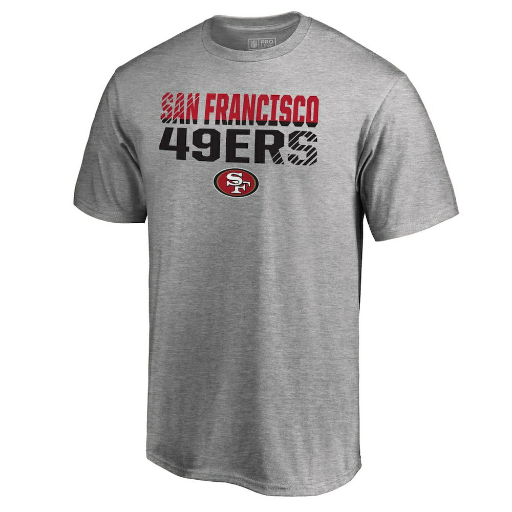 San Francisco 49ers Iconic Collection Fade Out T-Shirt - Ash T-shirts