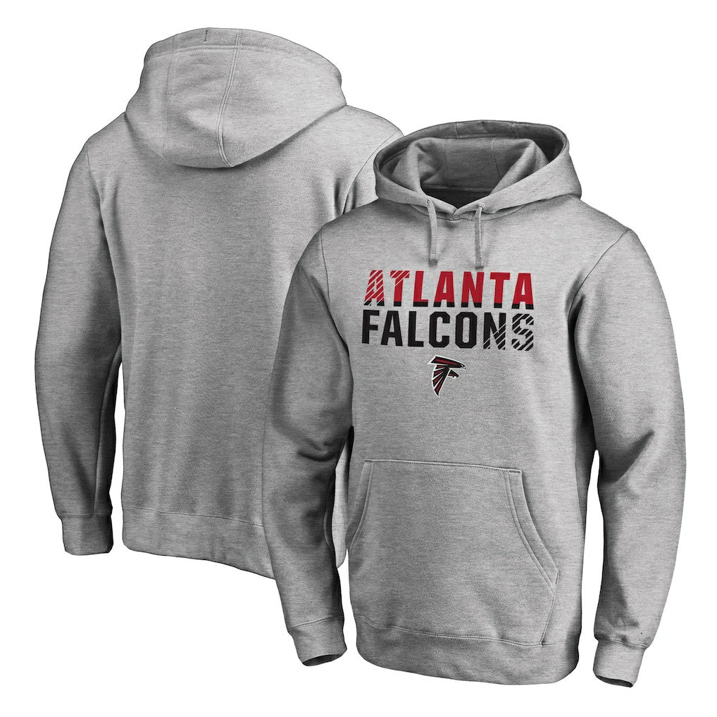 Atlanta Falcons Iconic Collection Fade Out Pullover Hoodie - Ash Hoodies