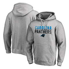 Carolina Panthers Iconic Collection Fade Out Pullover Hoodie - Ash Hoodies