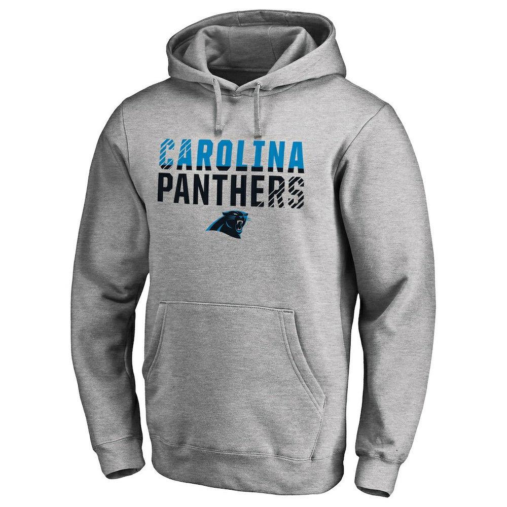 Carolina Panthers Iconic Collection Fade Out Pullover Hoodie - Ash Hoodies