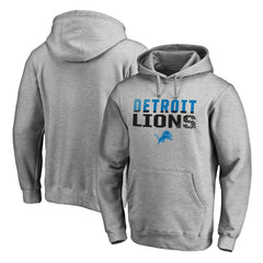 Detroit Lions Iconic Collection Fade Out Pullover Hoodie - Ash Hoodies