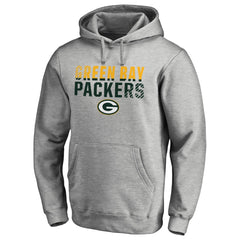 Green Bay Packers Iconic Collection Fade Out Pullover Hoodie - Ash Hoodies