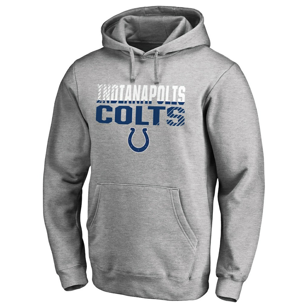 Indianapolis Colts Iconic Collection Fade Out Pullover Hoodie - Ash Hoodies