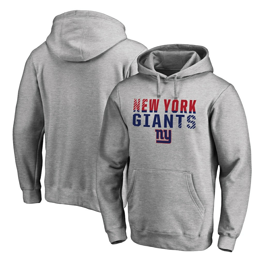 New York Giants Iconic Collection Fade Out Pullover Hoodie - Ash Hoodies