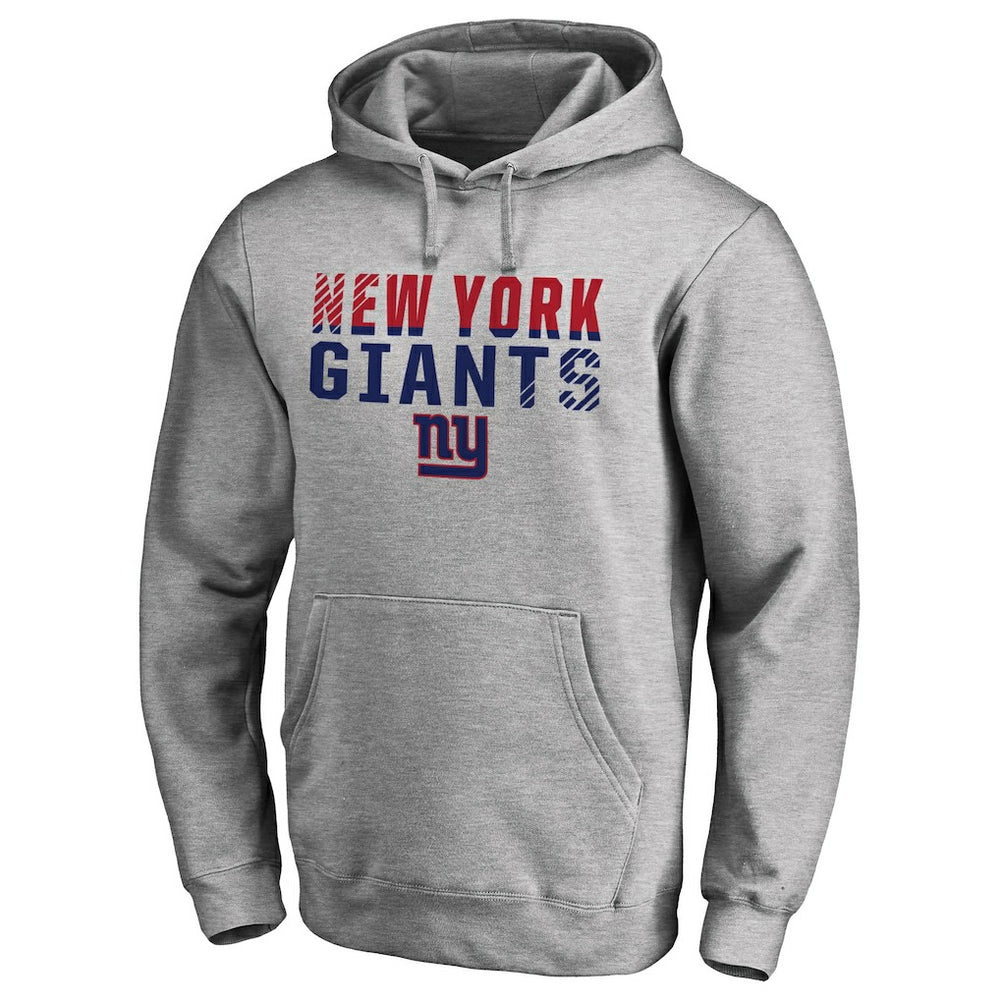New York Giants Iconic Collection Fade Out Pullover Hoodie - Ash Hoodies