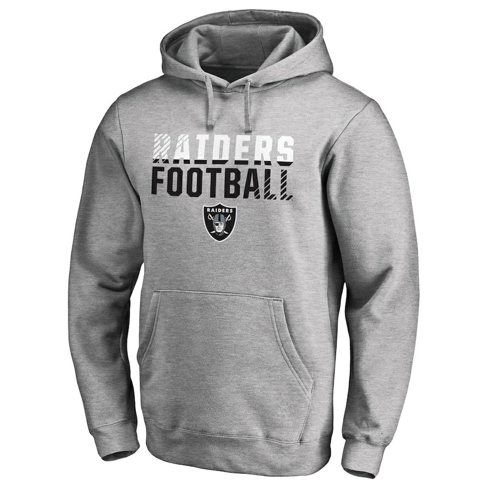 Las Vegas Raiders Iconic Collection Fade Out Pullover Hoodie - Ash Hoodies