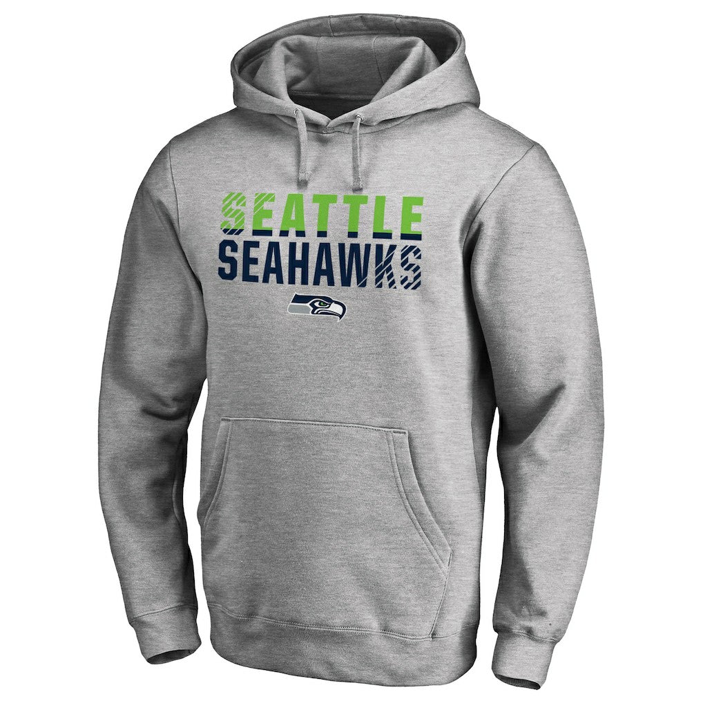 Seattle Seahawks Iconic Collection Fade Out Pullover Hoodie - Ash Hoodies
