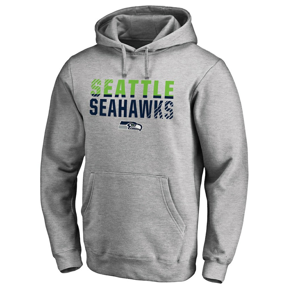 Seattle Seahawks Iconic Collection Fade Out Pullover Hoodie - Ash Hoodies