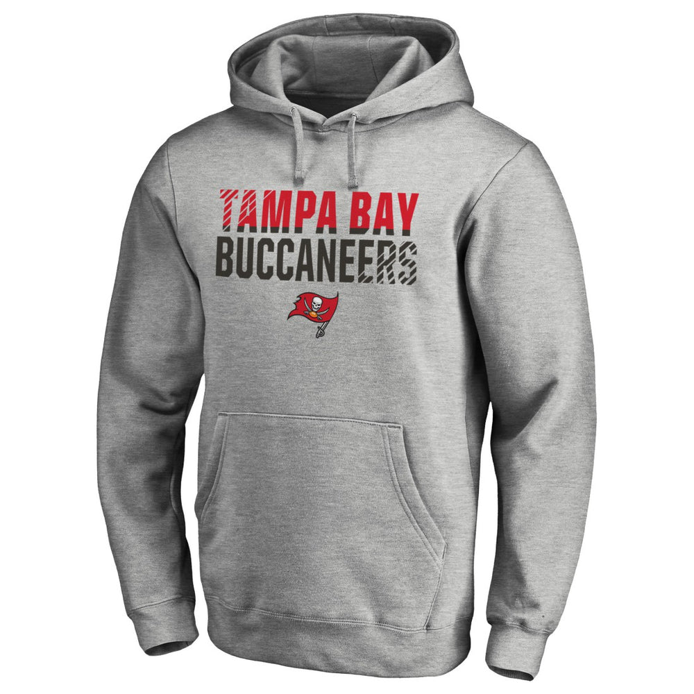 Tampa Bay Buccaneers Iconic Collection Fade Out Pullover Hoodie - Ash Hoodies