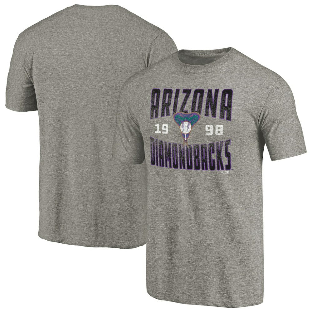 Arizona Diamondbacks Cooperstown Collection Antique Stack Tri-Blend T-Shirt - Gray T-shirts