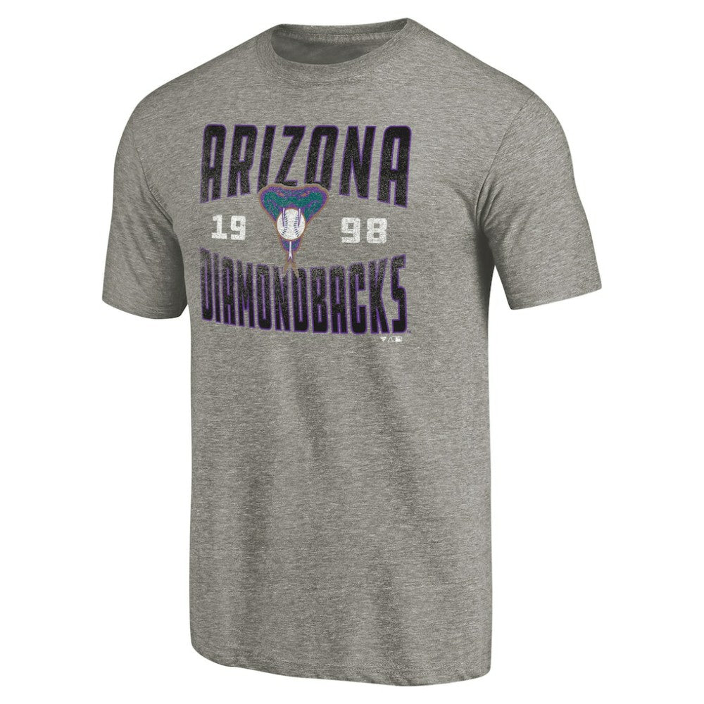 Arizona Diamondbacks Cooperstown Collection Antique Stack Tri-Blend T-Shirt - Gray T-shirts