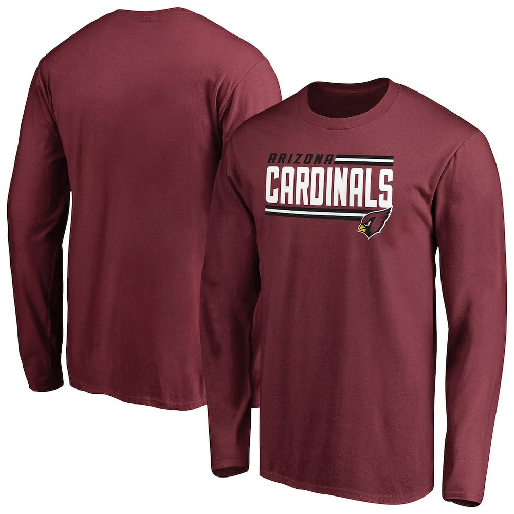 Arizona Cardinals Iconic Collection On Side Stripe Long Sleeve T-Shirt - Cardinal T-shirts