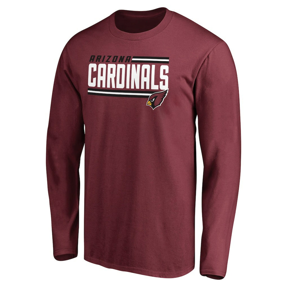 Arizona Cardinals Iconic Collection On Side Stripe Long Sleeve T-Shirt - Cardinal T-shirts
