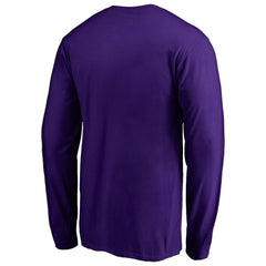 Baltimore Ravens Iconic Collection On Side Stripe Long Sleeve T-Shirt - Purple T-shirts