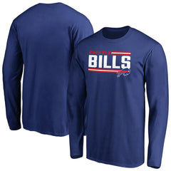 Buffalo Bills Iconic Collection On Side Stripe Long Sleeve T-Shirt - Royal T-shirts