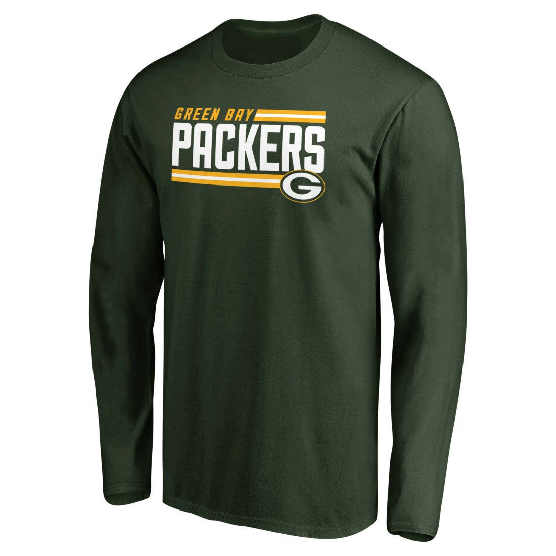Green Bay Packers Iconic Collection On Side Stripe Long Sleeve T-Shirt - Green T-shirts