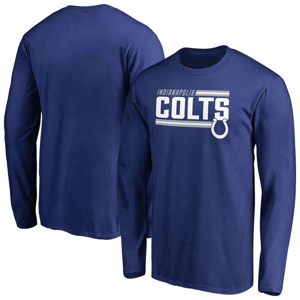 Indianapolis Colts Iconic Collection On Side Stripe Long Sleeve T-Shirt - Royal T-shirts
