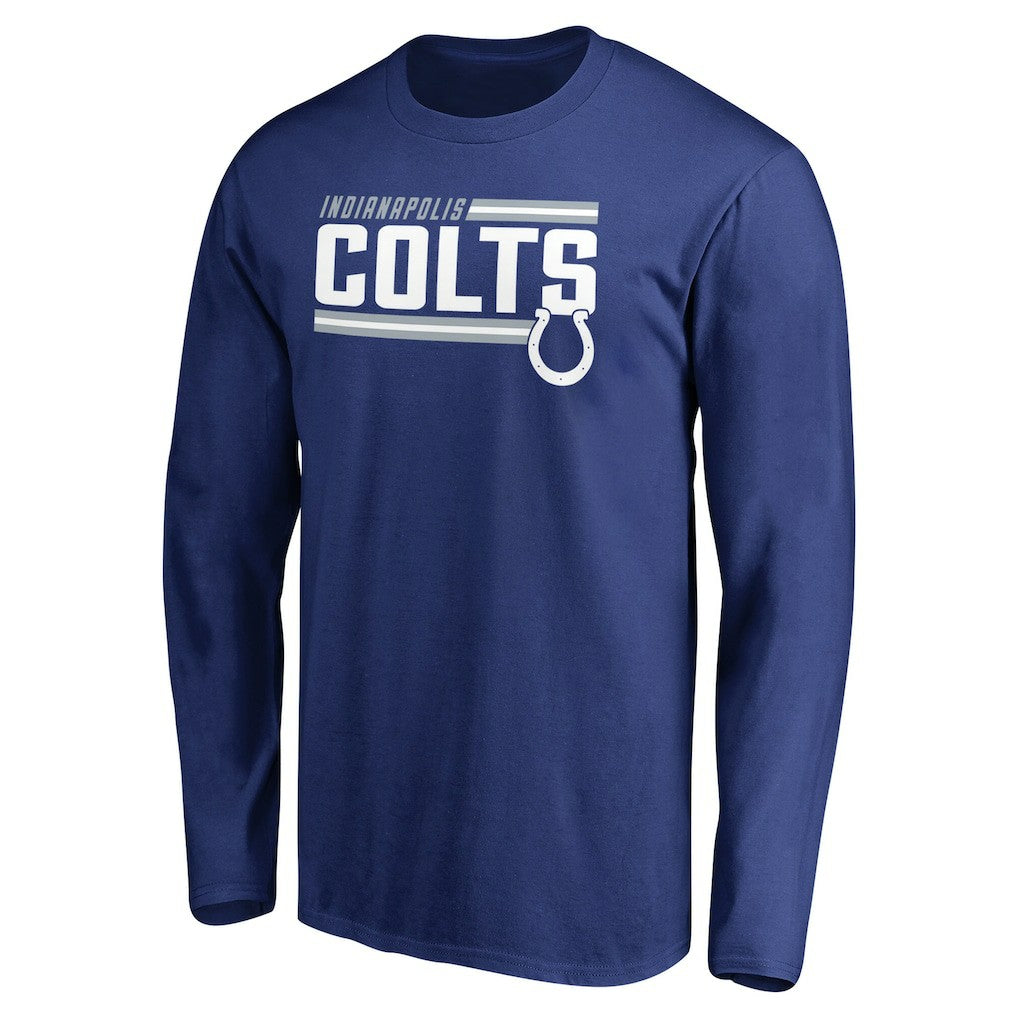 Indianapolis Colts Iconic Collection On Side Stripe Long Sleeve T-Shirt - Royal T-shirts