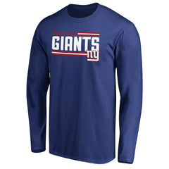 New York Giants Iconic Collection On Side Stripe Long Sleeve T-Shirt - Royal T-shirts
