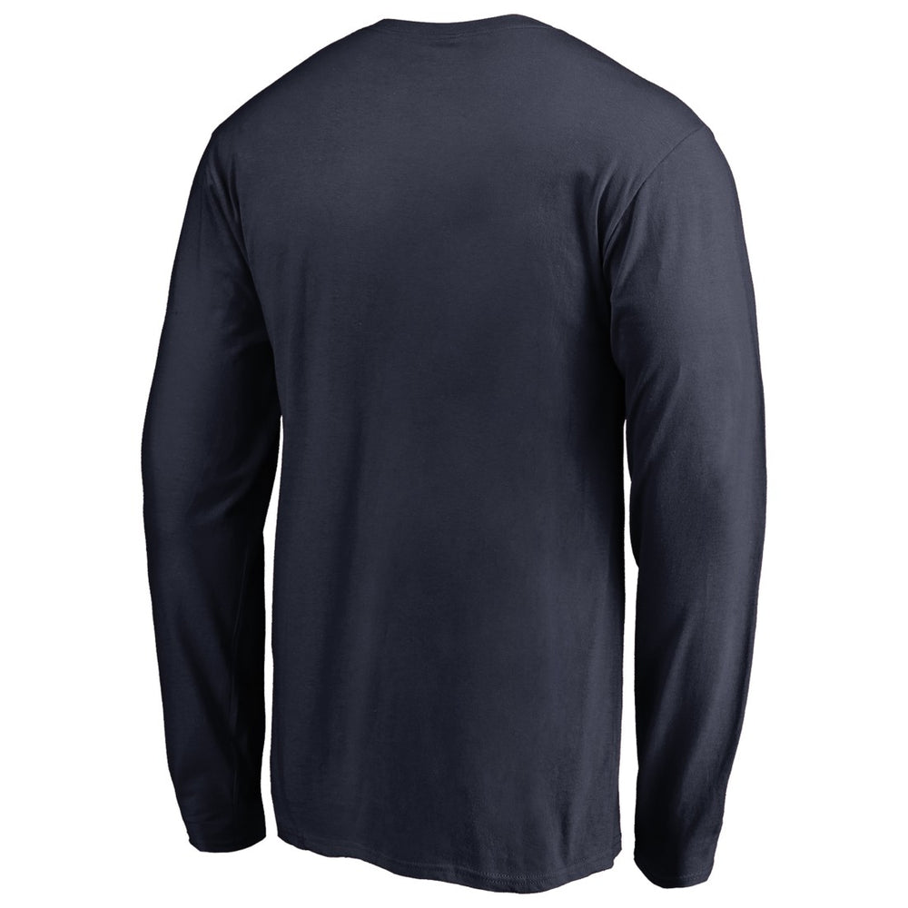 Seattle Seahawks Iconic Collection On Side Stripe Long Sleeve T-Shirt - College Navy T-shirts