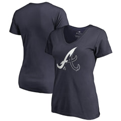 Atlanta Braves Women's X-Ray V-Neck T-Shirt - Navy T-shirts