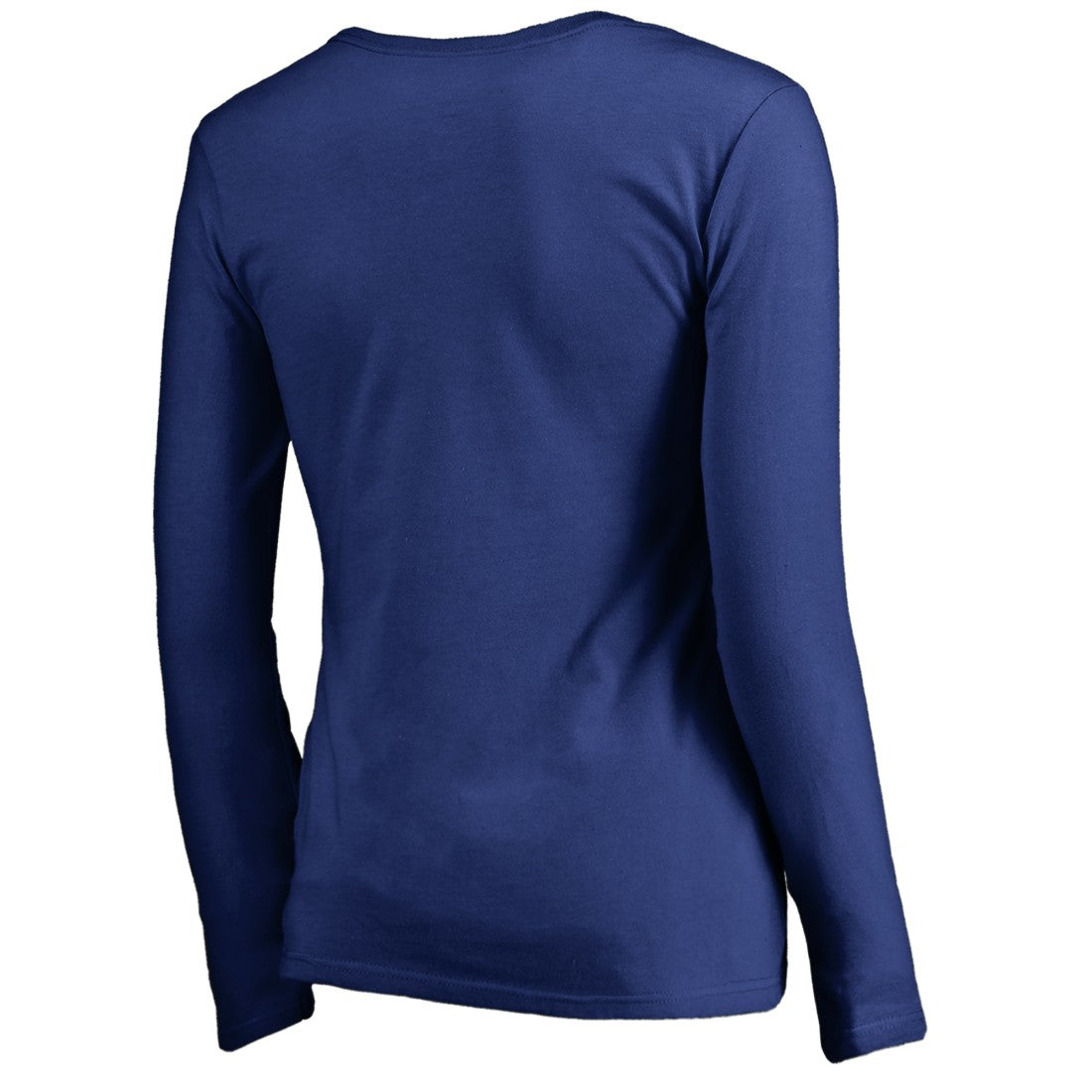 New York Giants Women's Iconic Collection Script Assist Long Sleeve V-Neck T-Shirt - Royal T-shirts